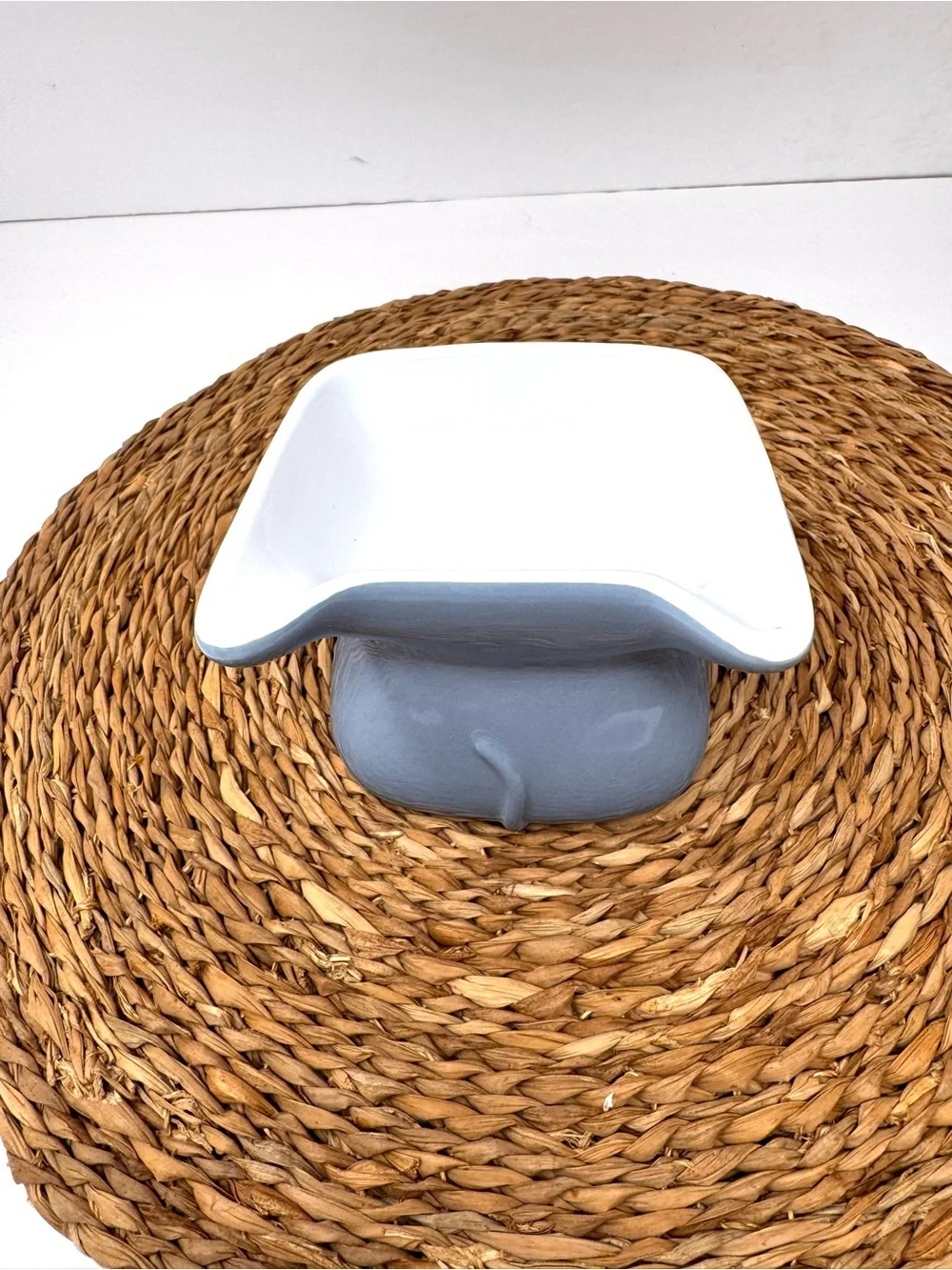 Kitty ceramic food dish stand, by WHISKER CITY